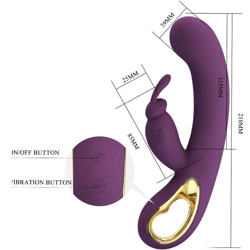 PRETTY LOVE - LIAM RABBIT VIBRATOR & G SPOT STIMULATOR PURPLE - Toys "n" Us