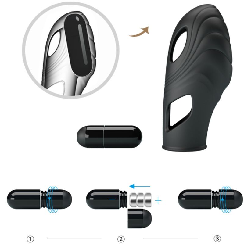 PRETTY LOVE - LICH SILICONE FINGER VIBRATOR BLACK - Toys "n" Us