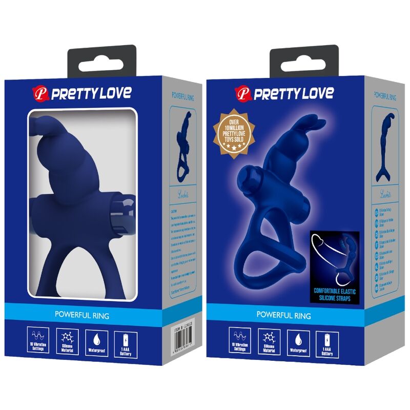 PRETTY LOVE - LUCHITO DOUBLE VIBRATING RING RABBIT BLUE - Toys "n" Us