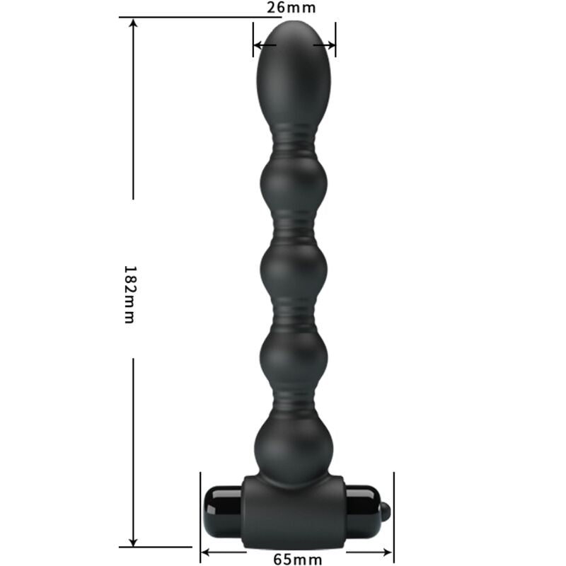 PRETTY LOVE - LYNN SILICONE ANAL PLUG 10 VIBRATIONS BLACK - Toys "n" Us