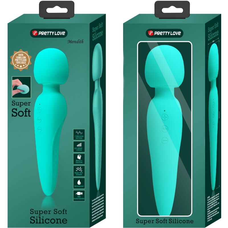 PRETTY LOVE - MAREDITH MASSAGER 12 MODOS DE VIBRAO AQUA GREEN - Toys "n" Us