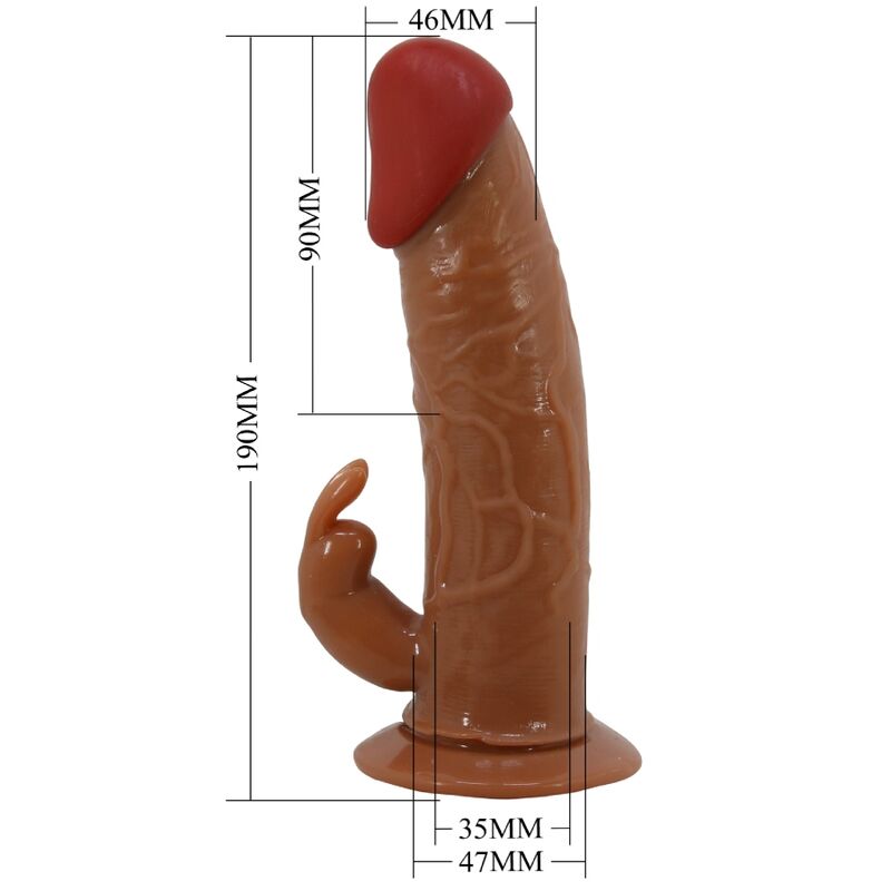 PRETTY LOVE - MARION HARNESS UNIVERSAL BRIEFS WITH VIBRATION DILDO 19 CM BROWN - Toys "n" Us