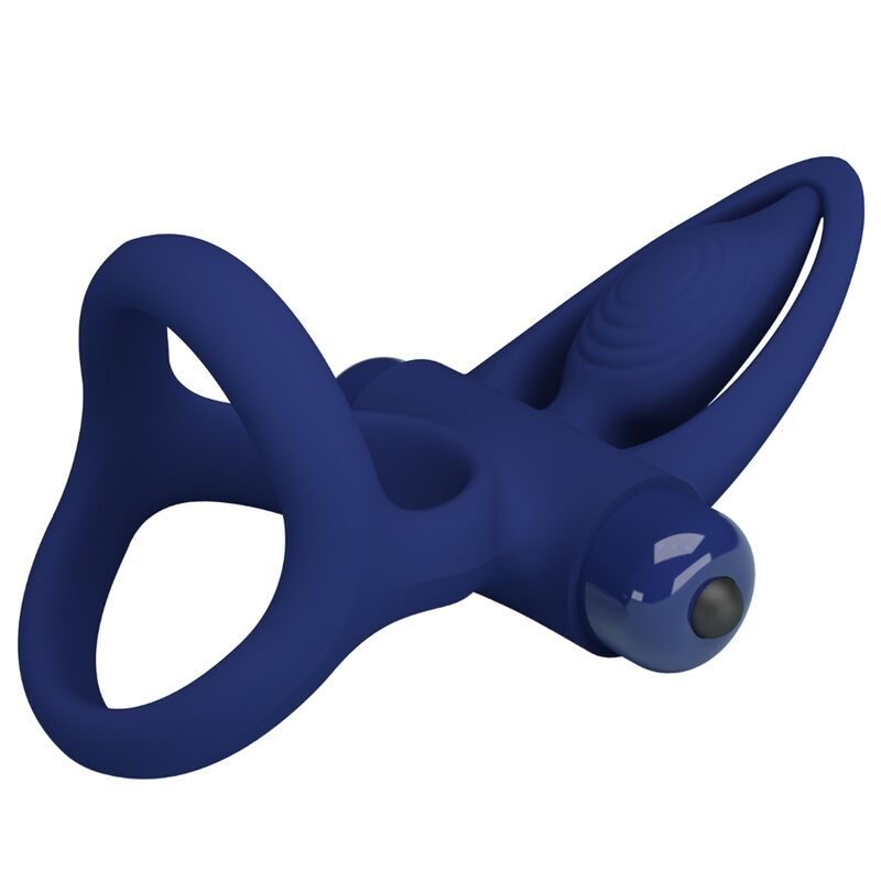 PRETTY LOVE - MAT DOUBLE RING WITH VIBRATION & STIMULATOR BLUE - Toys "n" Us
