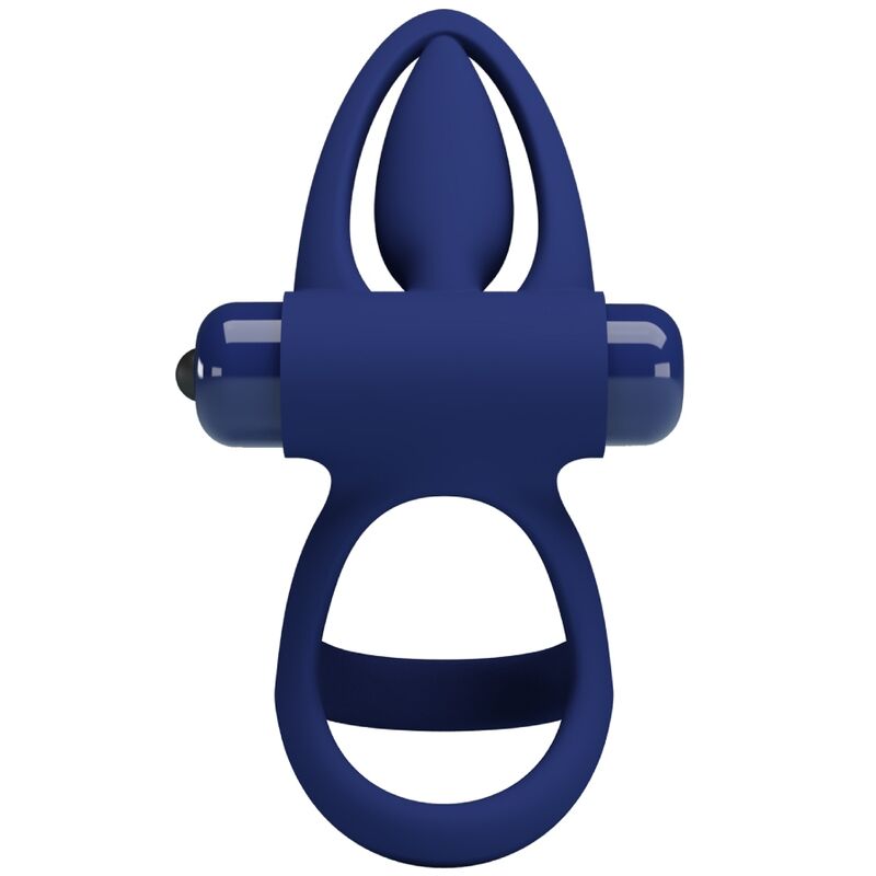 PRETTY LOVE - MAT DOUBLE RING WITH VIBRATION & STIMULATOR BLUE - Toys "n" Us