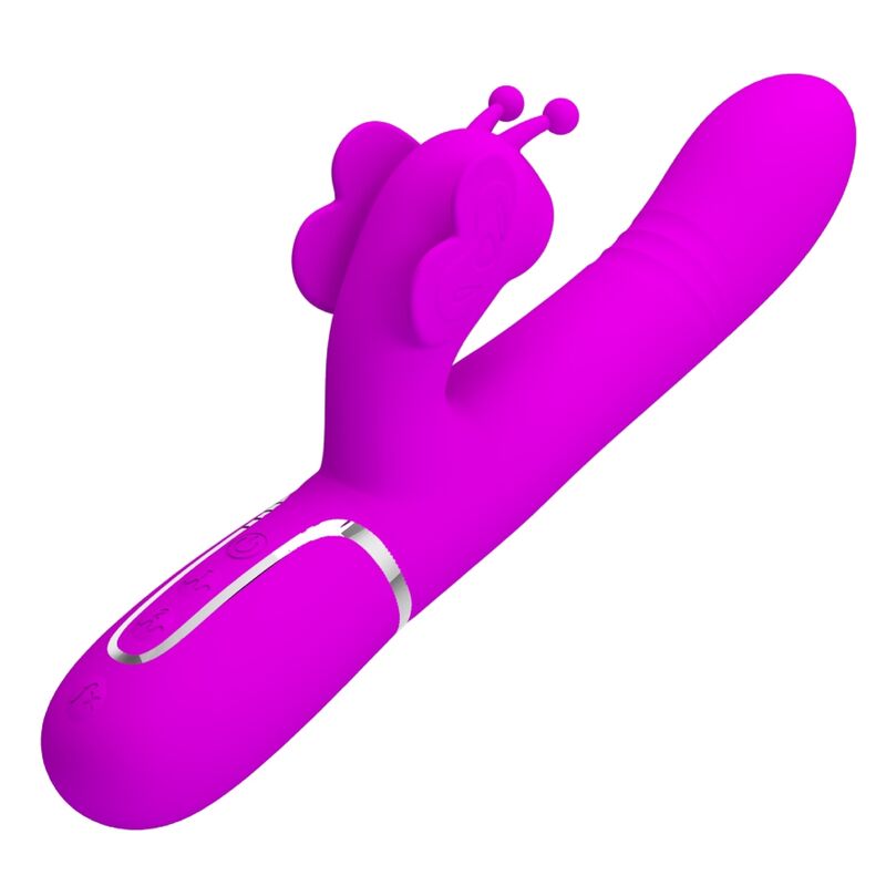 PRETTY LOVE - MULTIFUNCTION RABBIT VIBRATOR 4 IN 1 BUTTERFLY FUCHSIA - Toys "n" Us