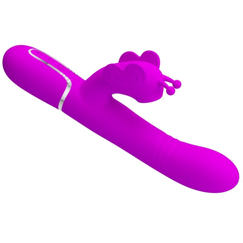 PRETTY LOVE - MULTIFUNCTION RABBIT VIBRATOR 4 IN 1 BUTTERFLY FUCHSIA - Toys "n" Us