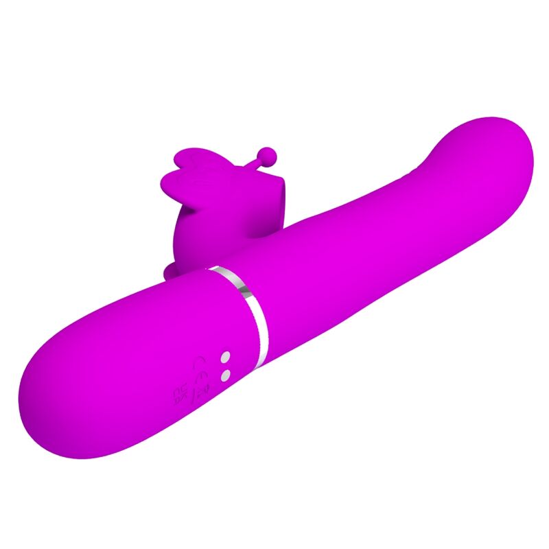 PRETTY LOVE - MULTIFUNCTION RABBIT VIBRATOR 4 IN 1 BUTTERFLY FUCHSIA - Toys "n" Us