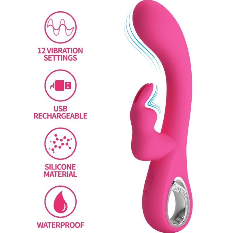 PRETTY LOVE - NOVAK RABBIT VIBRATOR 12 VIBRATIONS PINK - Toys "n" Us