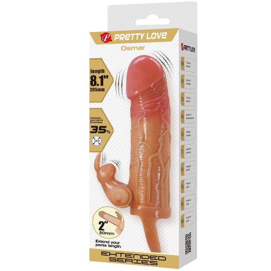 PRETTY LOVE - OSMAR PENIS SLEEVE + VIBRATING CLITORIS STIMULATOR - Toys "n" Us