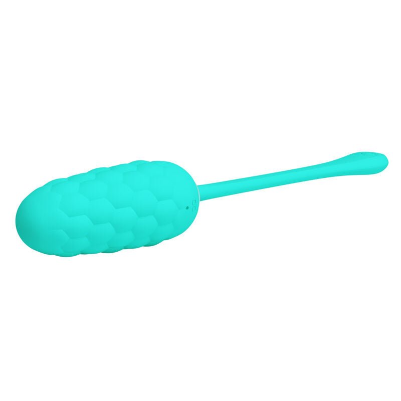 PRETTY LOVE - OVO VIBRANTE COM TEXTURA MARINHA RECARREGVEL AQUA GREEN - Toys "n" Us