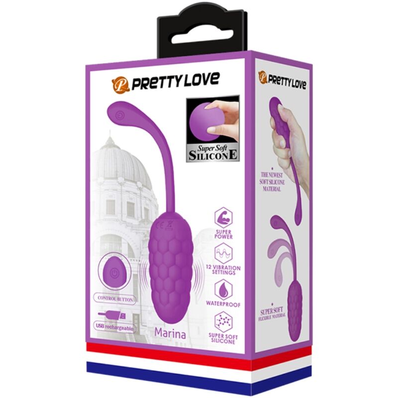 PRETTY LOVE - OVO VIBRANTE COM TEXTURA MARINHA RECARREGVEL ROXA - Toys "n" Us