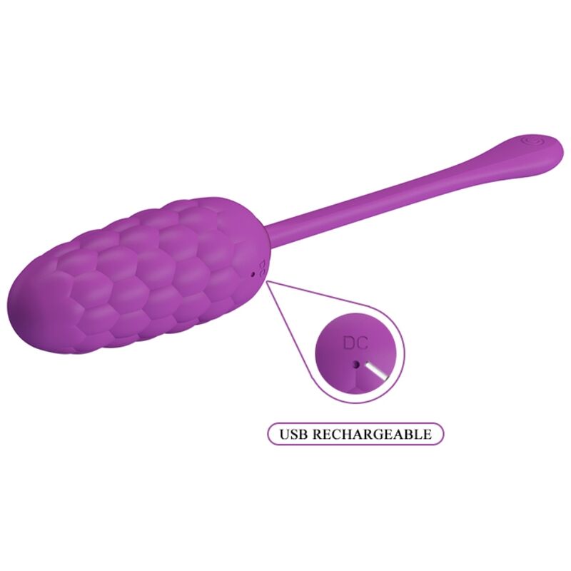 PRETTY LOVE - OVO VIBRANTE COM TEXTURA MARINHA RECARREGVEL ROXA - Toys "n" Us