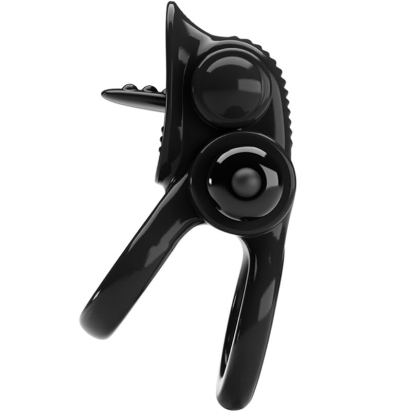 PRETTY LOVE - PASSIONATE RING DOUBLE VIBRATING RING + CLITORIS STIMULATOR BLACK - Toys "n" Us