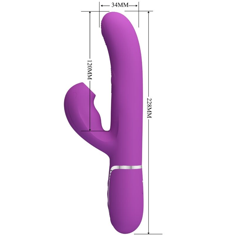 PRETTY LOVE - PERLITA 3 IN 1 MULTIFUNCTION RABBIT VIBRATOR PURPLE - Toys "n" Us