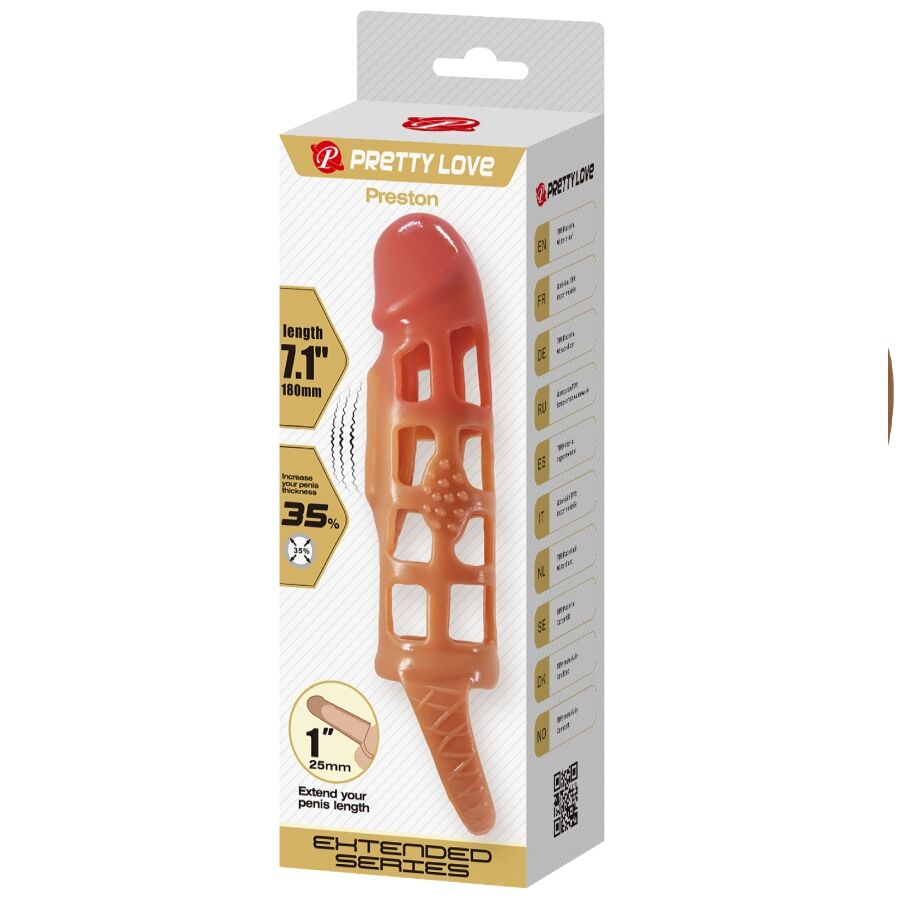 PRETTY LOVE - PRESTON VIBRATING PENIS SLEEVE 18 CM - Toys "n" Us