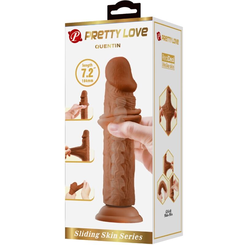 PRETTY LOVE - QUENTIN REALISTIC DILDO 18 CM BROWN - Toys "n" Us