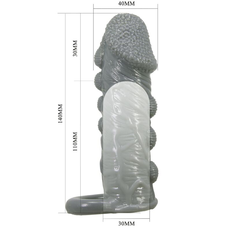 PRETTY LOVE - REALISTIC PENIS ENLARGER AND DELAY SLEEVE GREY - Toys "n" Us