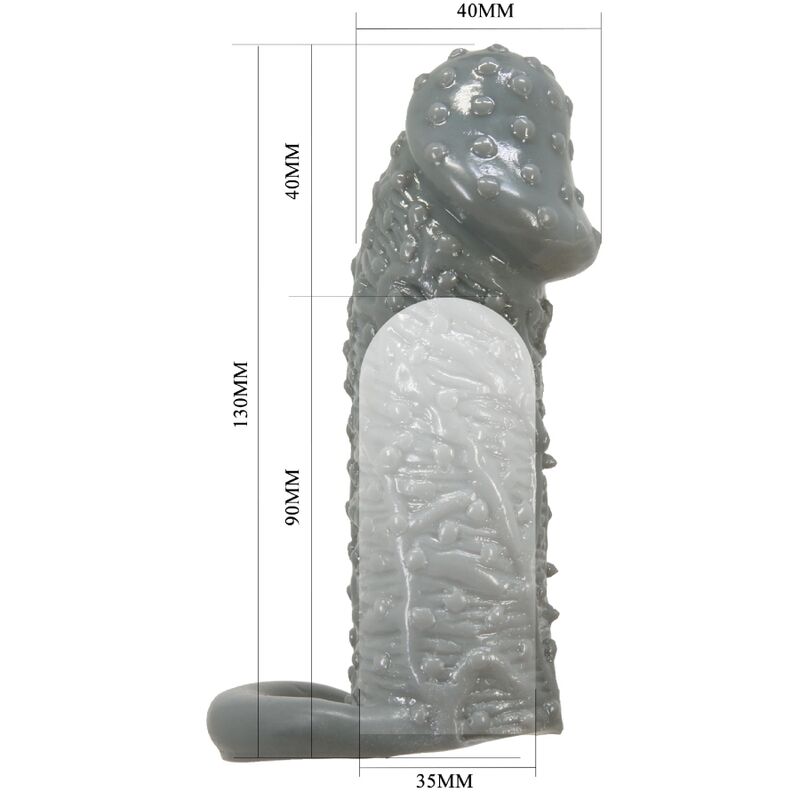 PRETTY LOVE - REALISTIC PENIS ENLARGER AND DELAY SLEEVE MODEL 2 GREY - Toys "n" Us