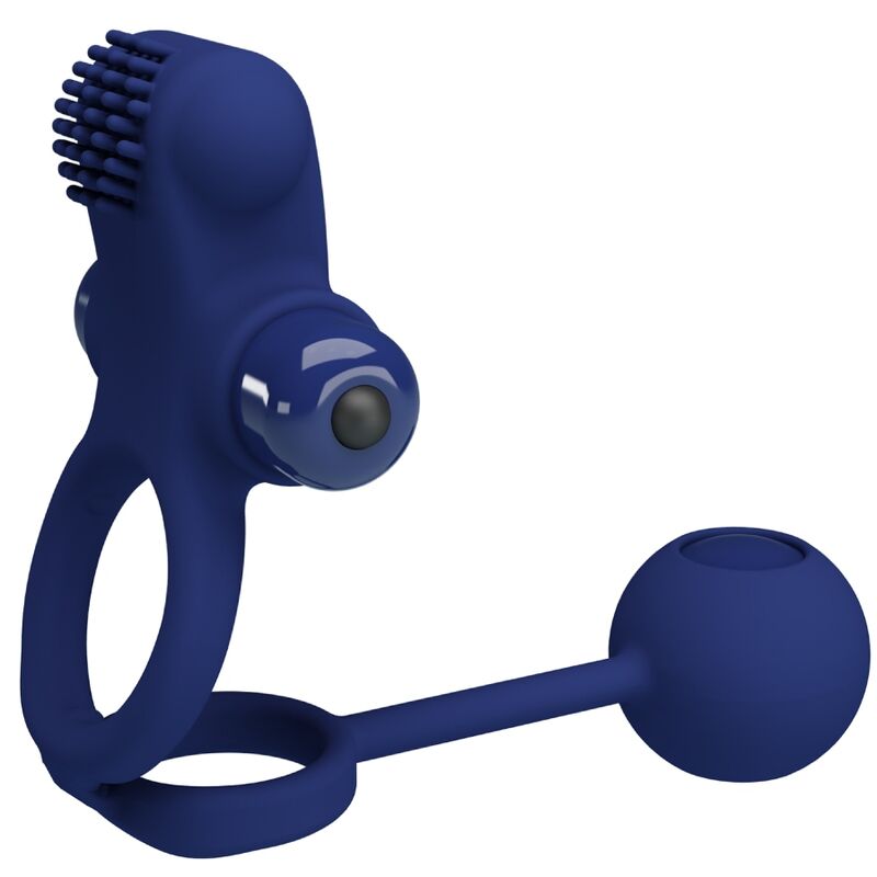 PRETTY LOVE - REMINGTON DOUBLE VIBRATING RING WITH PLUG BLUE - Toys "n" Us