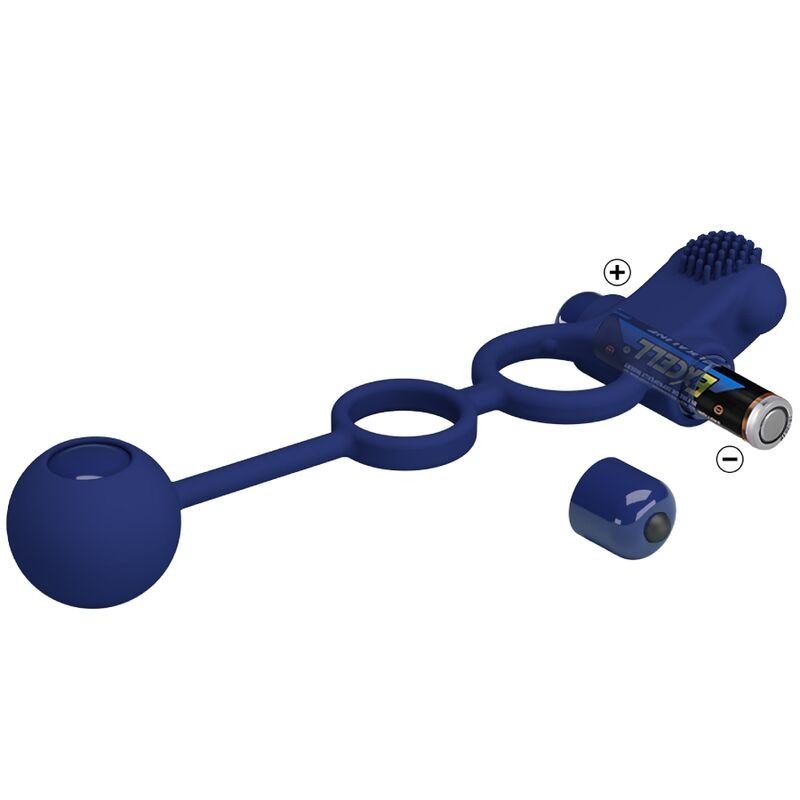 PRETTY LOVE - REMINGTON DOUBLE VIBRATING RING WITH PLUG BLUE - Toys "n" Us