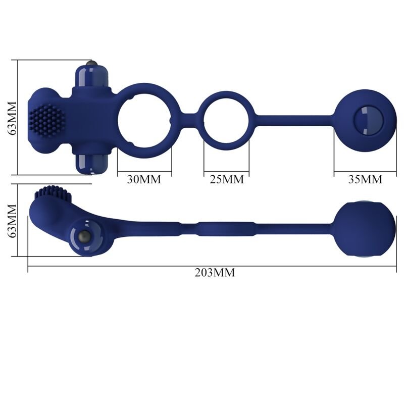 PRETTY LOVE - REMINGTON DOUBLE VIBRATING RING WITH PLUG BLUE - Toys "n" Us
