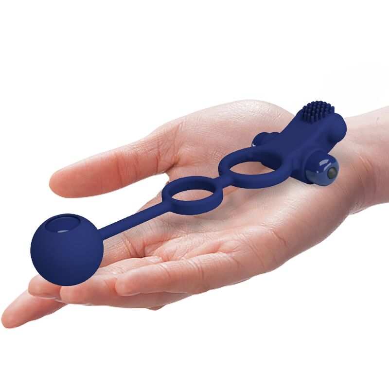 PRETTY LOVE - REMINGTON DOUBLE VIBRATING RING WITH PLUG BLUE - Toys "n" Us