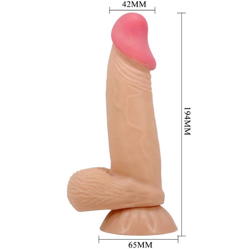 PRETTY LOVE - SÉRIE SLIDING SKIN DILDO REALÍSTICO COM VENTOSA DESLIZANTE PELE 19,4 CM - Toys "n" Us