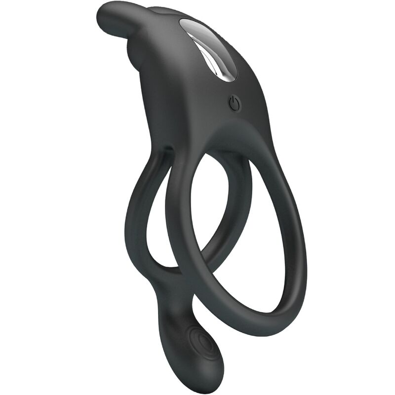 PRETTY LOVE - SETH DOUBLE VIBRATING RING RABBIT 7 VIBRATIONS BLACK - Toys "n" Us