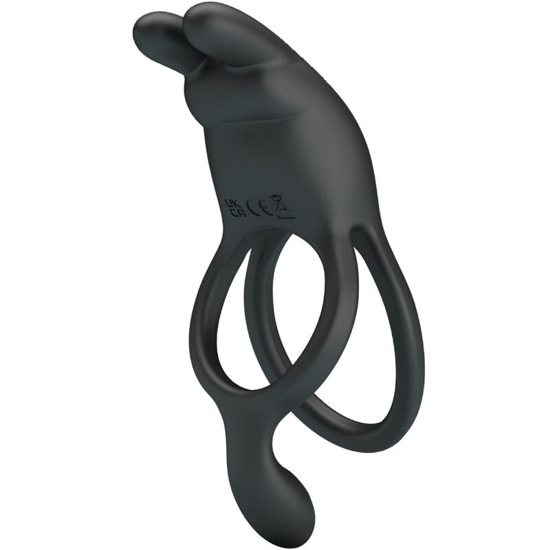 PRETTY LOVE - SETH DOUBLE VIBRATING RING RABBIT 7 VIBRATIONS BLACK - Toys "n" Us