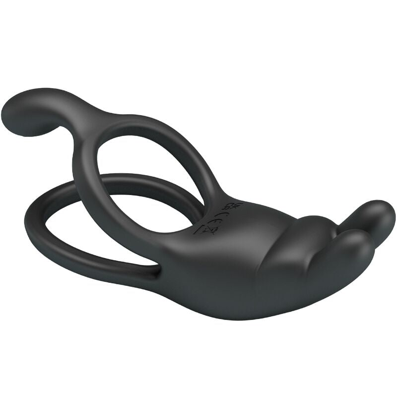 PRETTY LOVE - SETH DOUBLE VIBRATING RING RABBIT 7 VIBRATIONS BLACK - Toys "n" Us