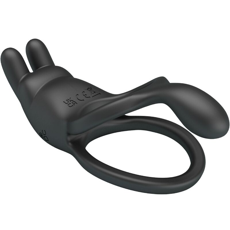 PRETTY LOVE - SETH DOUBLE VIBRATING RING RABBIT 7 VIBRATIONS BLACK - Toys "n" Us