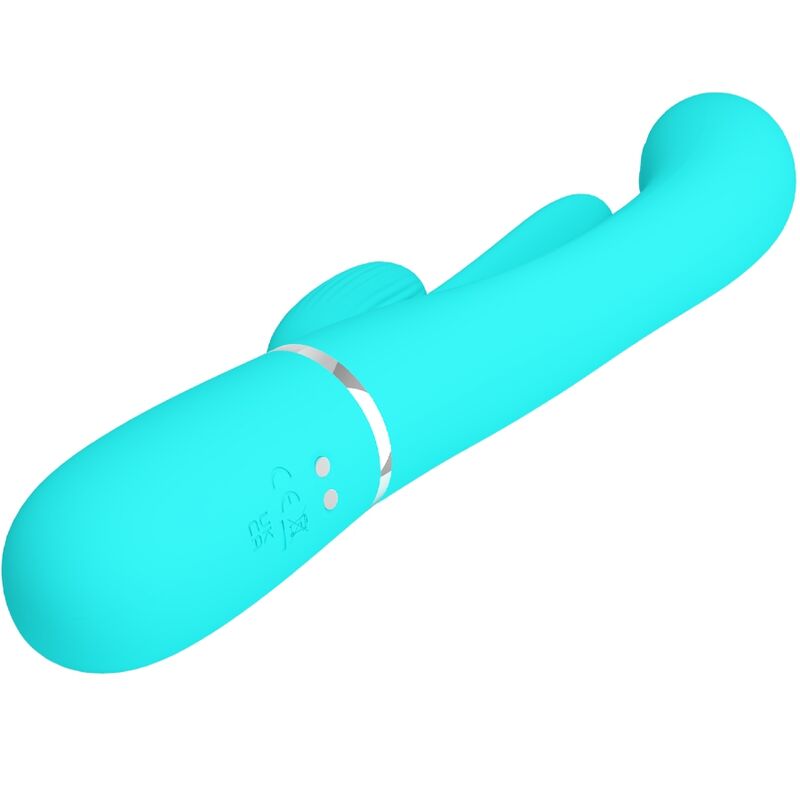 PRETTY LOVE - SHANIA TRIPLE RABBIT MULTIFUNCTION VIBRATOR 3 IN 1 BLUE - Toys "n" Us
