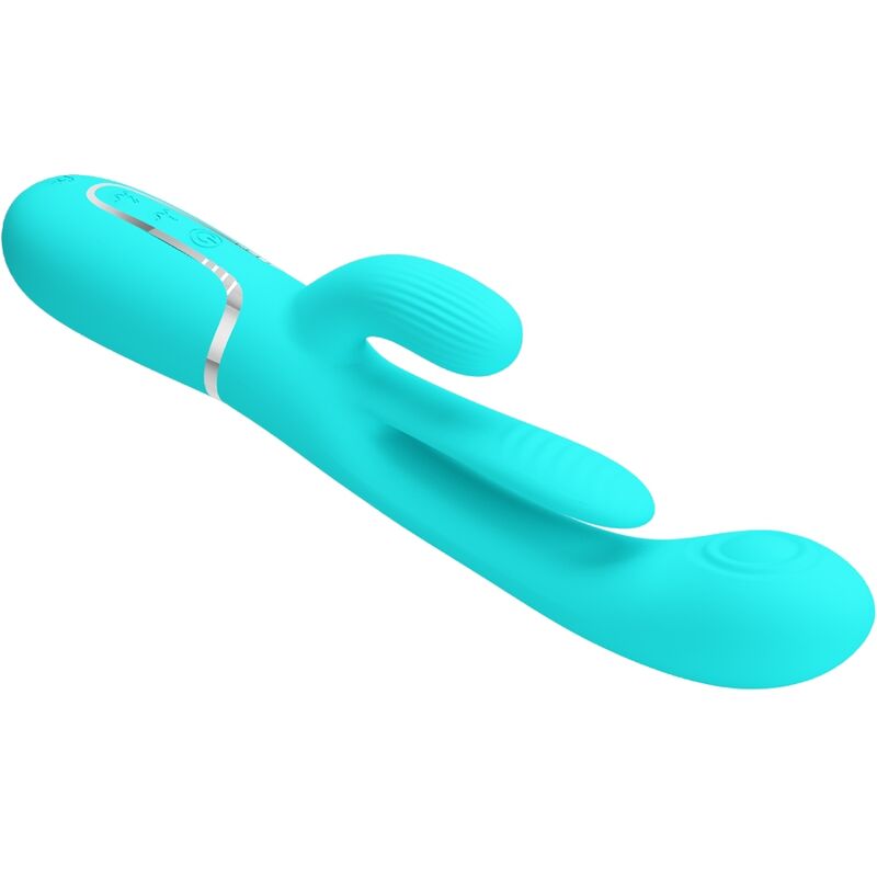 PRETTY LOVE - SHANIA TRIPLE RABBIT MULTIFUNCTION VIBRATOR 3 IN 1 BLUE - Toys "n" Us