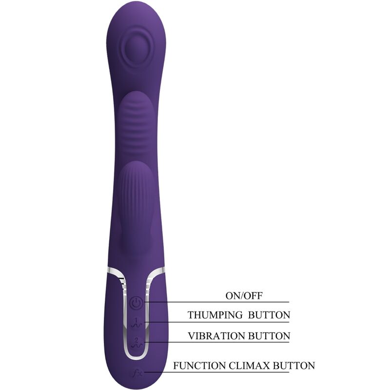 PRETTY LOVE - SHANIA TRIPLE RABBIT VIBRATOR MULTIFUNCTION PURPLE - Toys "n" Us