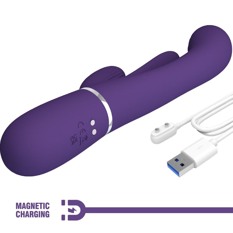 PRETTY LOVE - SHANIA TRIPLE RABBIT VIBRATOR MULTIFUNCTION PURPLE - Toys "n" Us