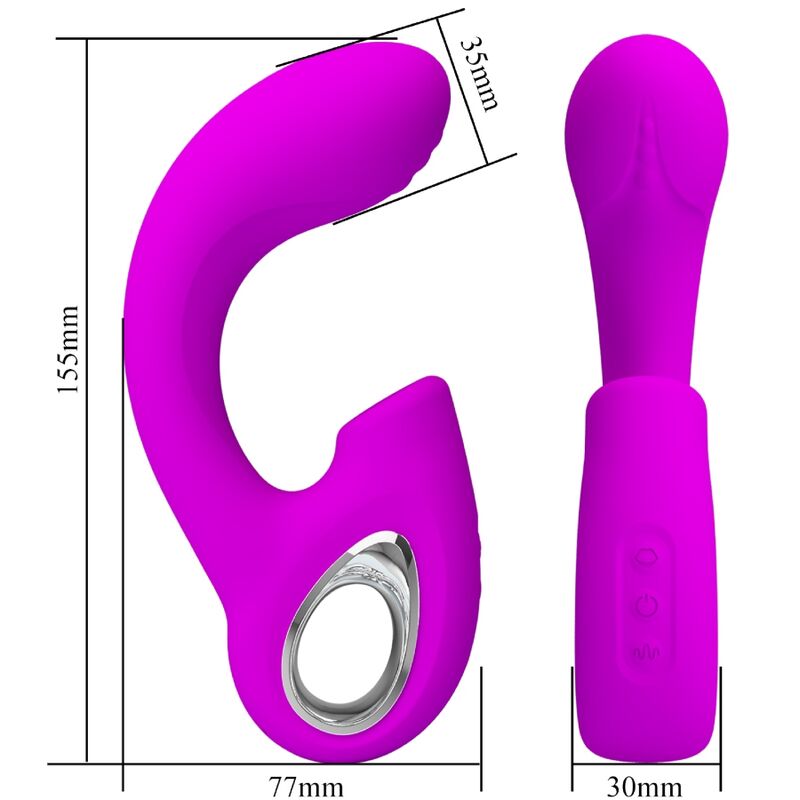 PRETTY LOVE - SIBEL SIBEL G - SPOT VIBRATOR + CLITORIS STIMULATOR 10 VIBRATIONS PURPLE - Toys "n" Us