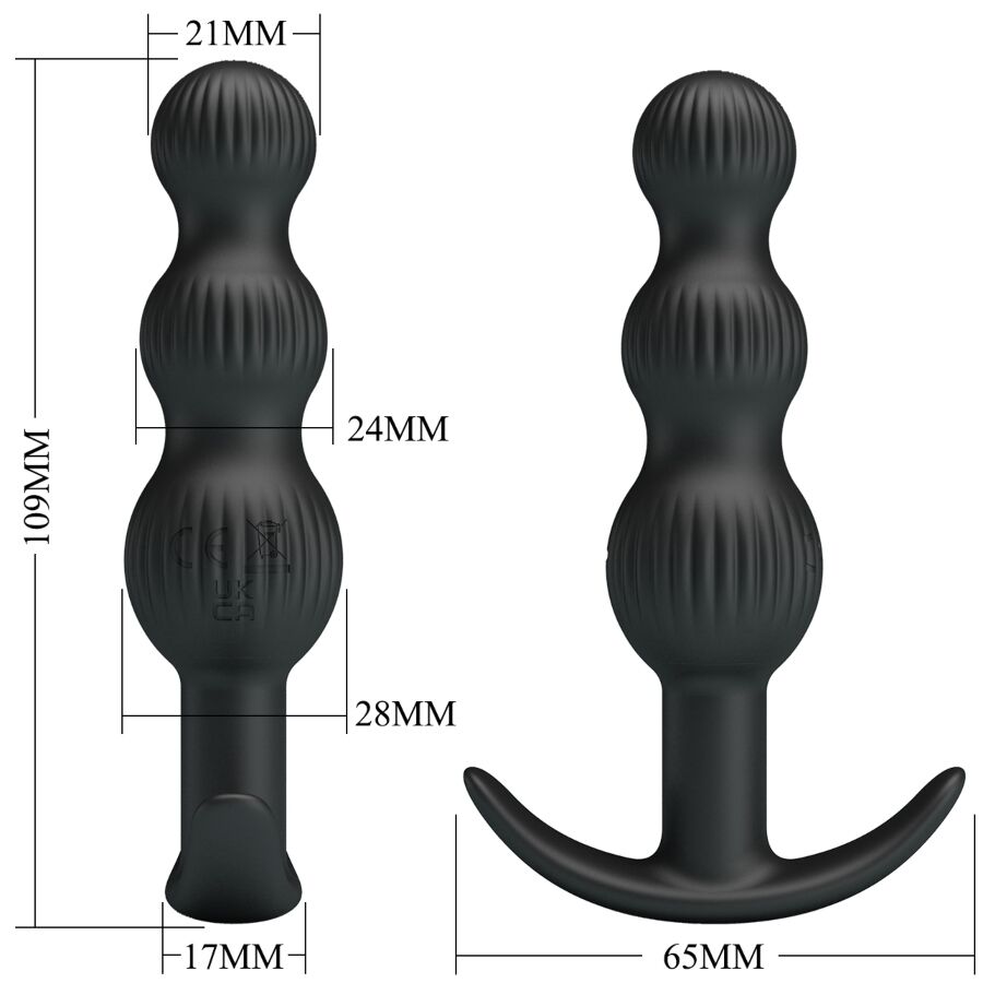 PRETTY LOVE - SIDNEY ANAL VIBRATOR 10 VIBRATIONS BLACK - Toys "n" Us
