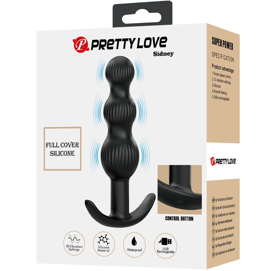 PRETTY LOVE - SIDNEY ANAL VIBRATOR 10 VIBRATIONS BLACK - Toys "n" Us