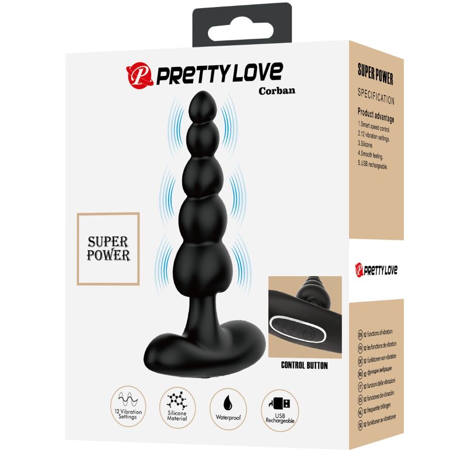 PRETTY LOVE - SIDNEY ANAL VIBRATOR 10 VIBRATIONS BLACK - Toys "n" Us