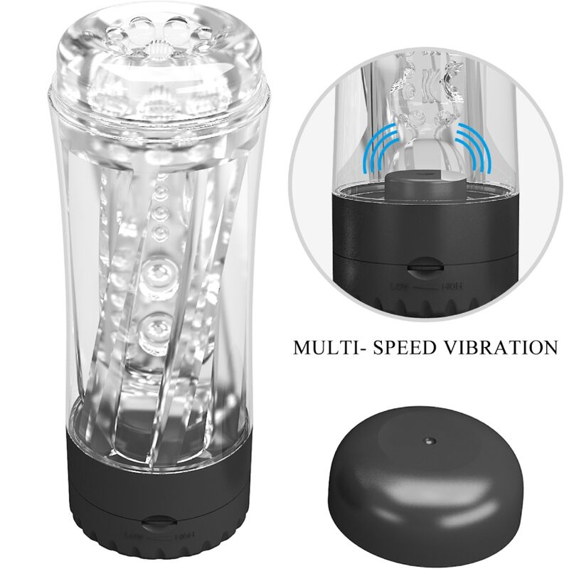 PRETTY LOVE - TAMARA MALE MASTURBATOR MULTI - SPEED VIBRATOR BLACK - Toys "n" Us