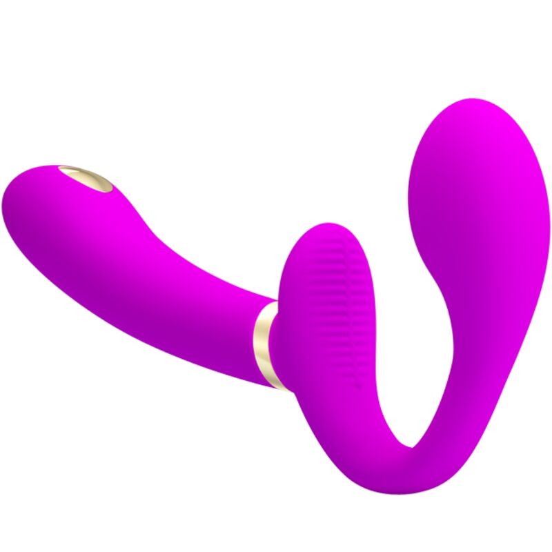 PRETTY LOVE - THUNDERBIRD DOUBLE STRAP - ON VIBRATOR REMOTE CONTROL PURPLE - Toys "n" Us
