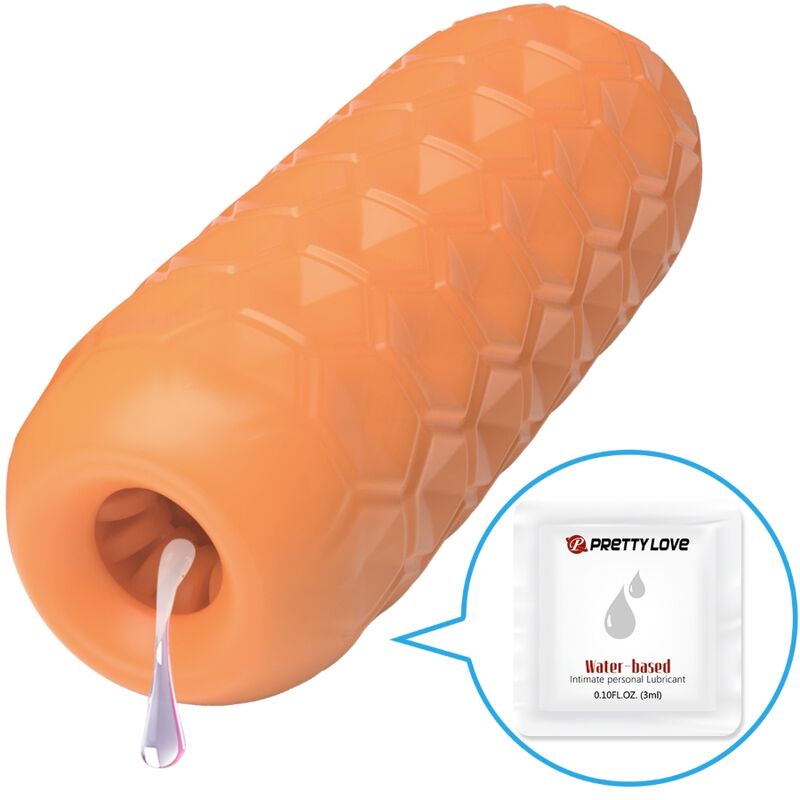 PRETTY LOVE - TWIN BALLS MALE MASTURBATOR ORANGE - Toys "n" Us