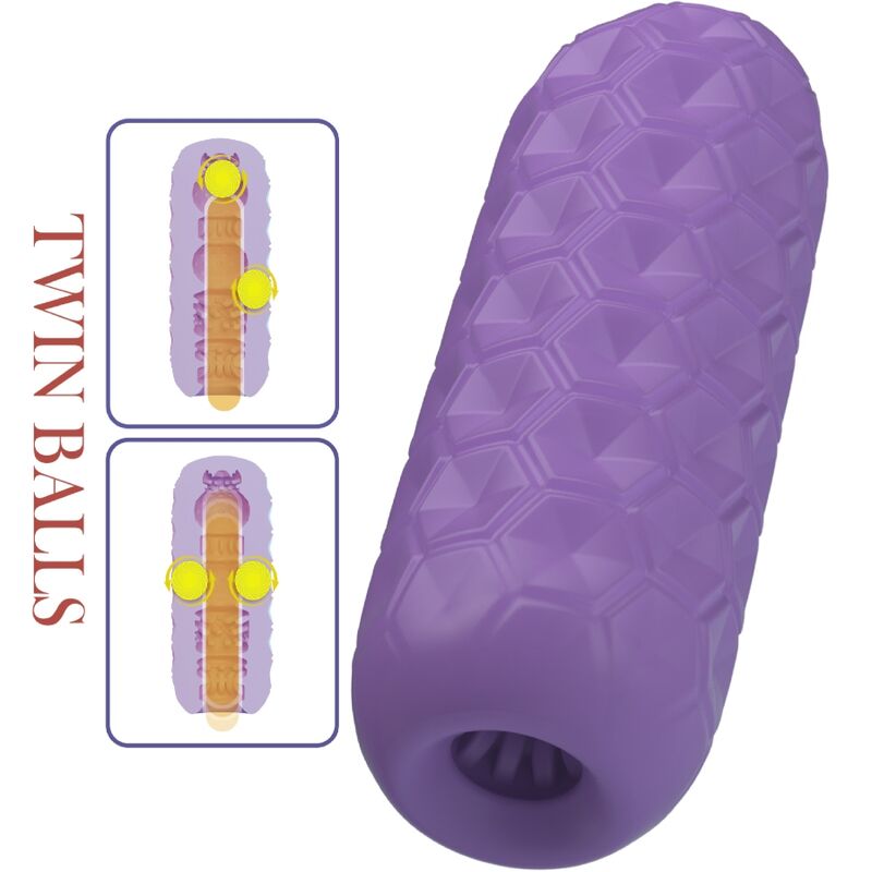PRETTY LOVE - TWIN BALLS MALE MASTURBATOR PURPLE - Toys "n" Us