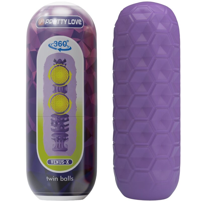 PRETTY LOVE - TWIN BALLS MALE MASTURBATOR PURPLE - Toys "n" Us
