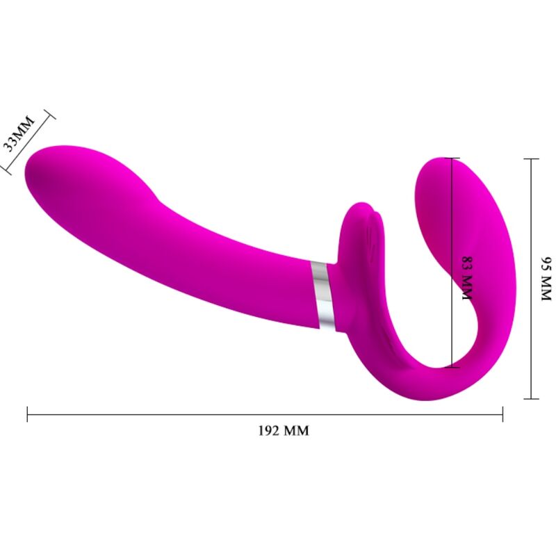 PRETTY LOVE - VALERIE DOUBLE STRAP - ON VIBRATOR 12 VIBRATIONS PURPLE - Toys "n" Us