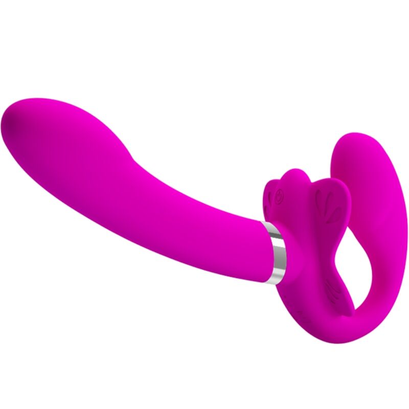 PRETTY LOVE - VALERIE DOUBLE STRAP - ON VIBRATOR 12 VIBRATIONS PURPLE - Toys "n" Us
