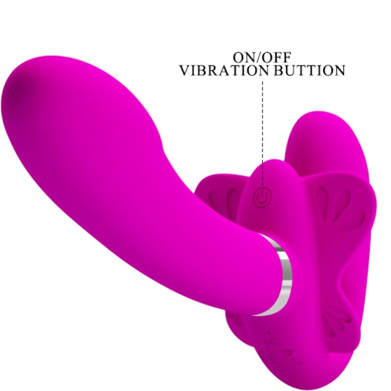 PRETTY LOVE - VALERIE DOUBLE STRAP - ON VIBRATOR 12 VIBRATIONS PURPLE - Toys "n" Us