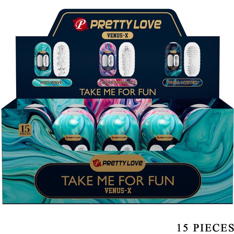 PRETTY LOVE - VENUS X 15 SILICONE MALE MASTURBATORS WHITE - Toys "n" Us