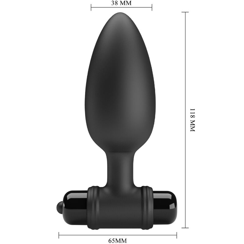 PRETTY LOVE - VIBRA BUTT PLUG 2 ANAL PLUG 10 VIBRATIONS BLACK - Toys "n" Us