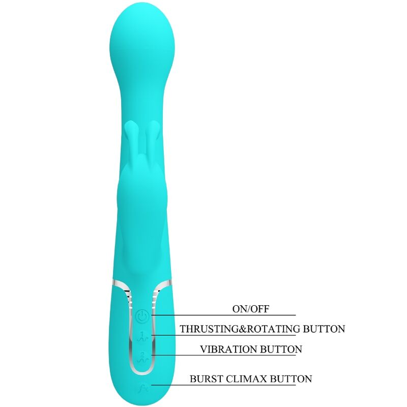 PRETTY LOVE - VIBRADOR COELHO DEJON 3 EM 1 MULTIFUNO AQUA VERDE - Toys "n" Us